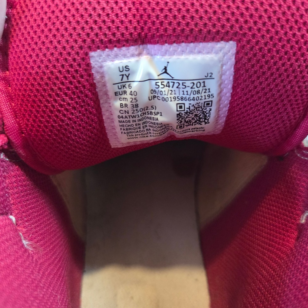 Nike Air Jordan 1 Mid GS Light Curry Ruby White 554725-201 Kids Size 7Y - Picture 8 of 8